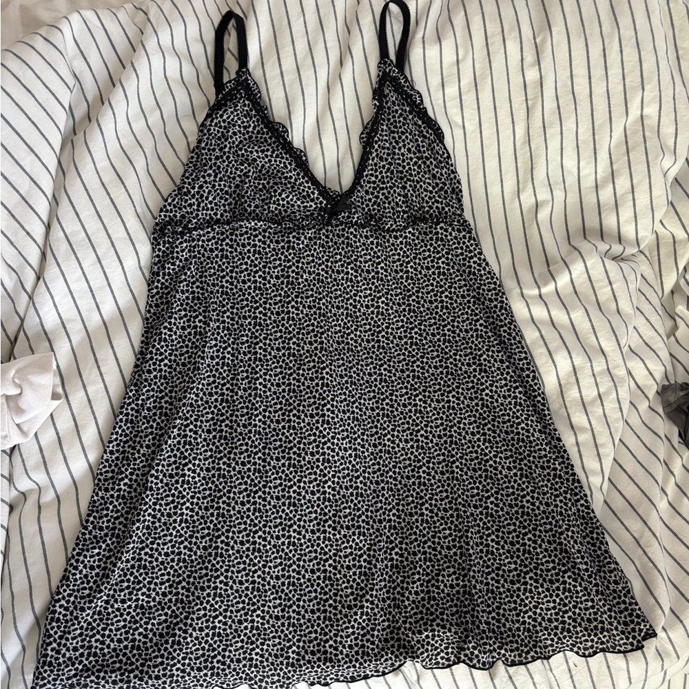 Black and White Spaghetti Strap Dress